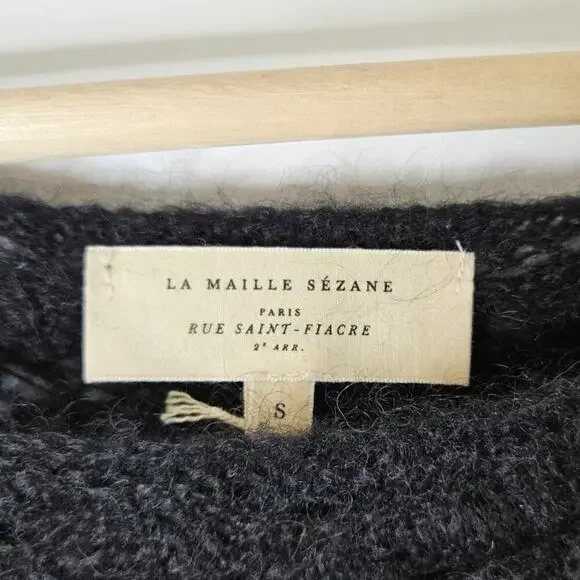 Sezane Black Crew Neck Sweater - Picture 5 of 6